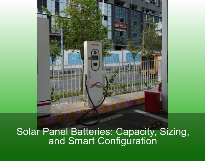Solar Panel Batteries: Capacity, Sizing, and Smart Configuration
